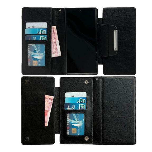 For Samsung Galaxy S24+ 5G Multifunctional 7-Card Wallet Leather Phone Case(Black)
