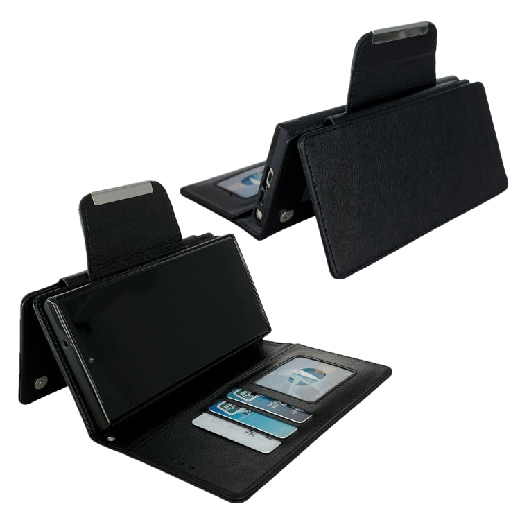 For Samsung Galaxy S24+ 5G Multifunctional 7-Card Wallet Leather Phone Case(Black)