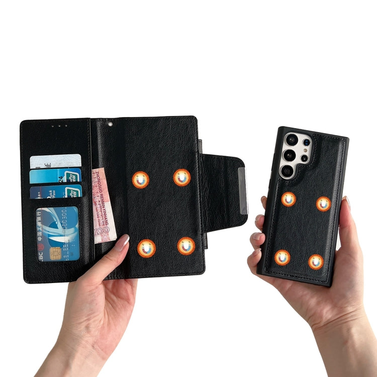 For Samsung Galaxy S24+ 5G Multifunctional 7-Card Wallet Leather Phone Case(Black)