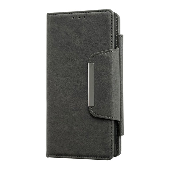 For Samsung Galaxy S24+ 5G Multifunctional 7-Card Wallet Leather Phone Case(Grey)
