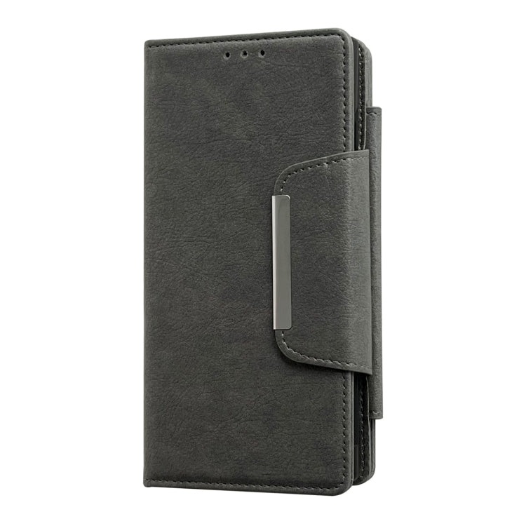For Samsung Galaxy S24+ 5G Multifunctional 7-Card Wallet Leather Phone Case(Grey)