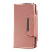 For Samsung Galaxy S24+ 5G Multifunctional 7-Card Wallet Leather Phone Case(Rose Gold)