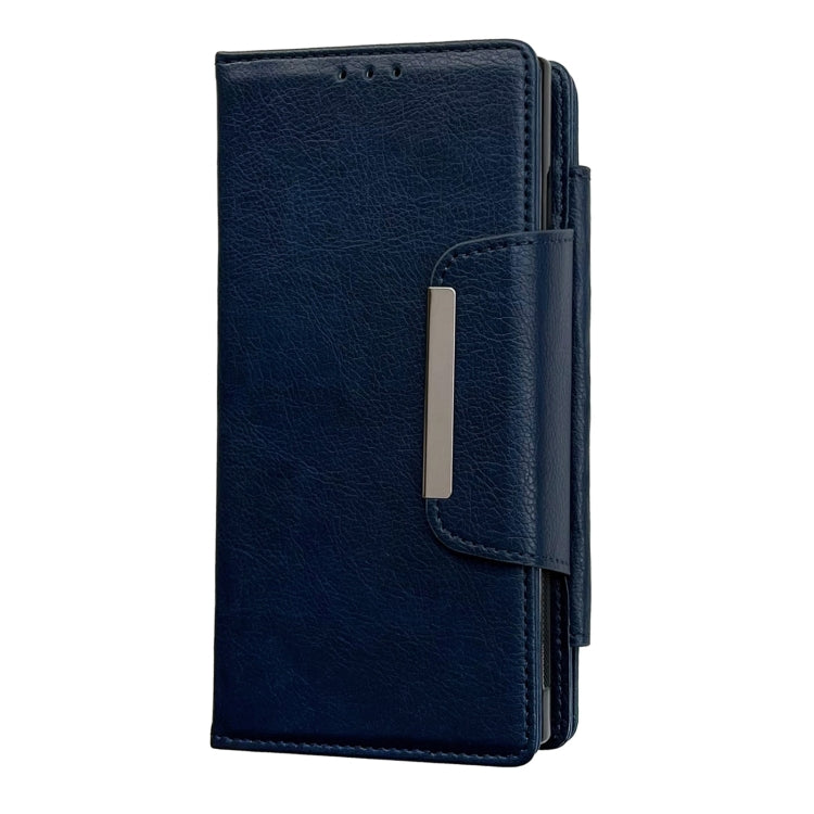 For Samsung Galaxy S24+ 5G Multifunctional 7-Card Wallet Leather Phone Case(Royal Blue)