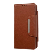 For Samsung Galaxy S24+ 5G Multifunctional 7-Card Wallet Leather Phone Case(Brown)