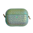 For AirPods Pro Colorful Crocodile Pattern PC Earphone Case with Anti-lost Metal Long Chain(Green) - For AirPods Pro by PMC Jewellery | Online Shopping South Africa | PMC Jewellery | Buy Now Pay Later Mobicred