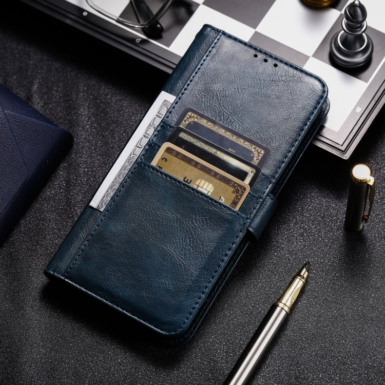 For iPhone 16 Pro Simple 6-Card Wallet Leather Phone Case(Navy Blue)
