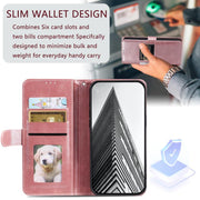For iPhone 16e Simple 6-Card Wallet Leather Phone Case(Rose Gold)
