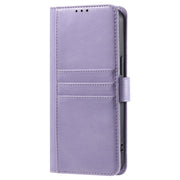 For iPhone 16e Simple 6-Card Wallet Leather Phone Case(Purple)