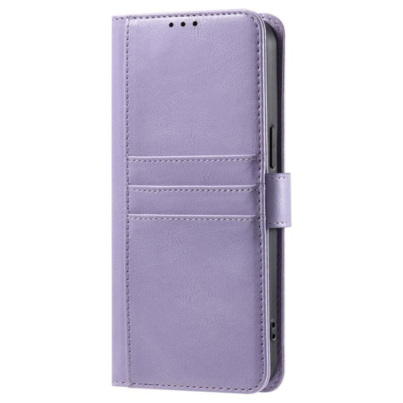 For iPhone 16e Simple 6-Card Wallet Leather Phone Case(Purple)