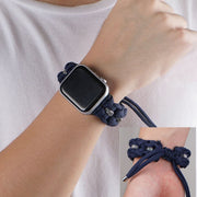 For Apple Watch Ultra 2 49mm Screw Nut Braided Paracord Watch Band(Blue)