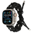 For Apple Watch Ultra 49mm Screw Nut Braided Paracord Watch Band(Black) - Watch Bands by PMC TechLife | Online Shopping South Africa | PMC TechLife | Buy Now Pay Later Mobicred