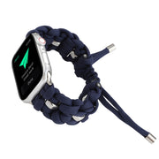 For Apple Watch Ultra 49mm Screw Nut Braided Paracord Watch Band(Blue)