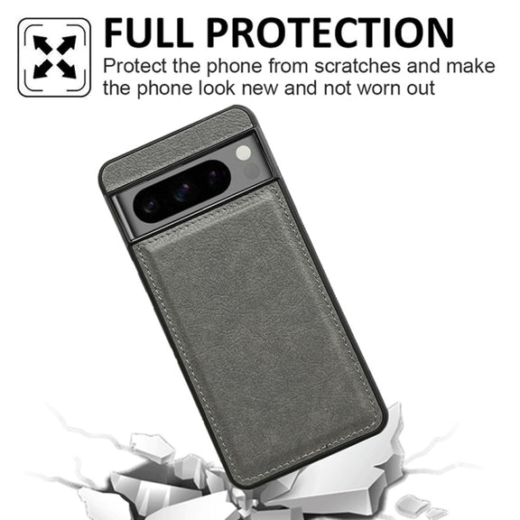 For Google Pixel 9 Pro XL Cowhide Texture Back Cover Phone Case(Grey)