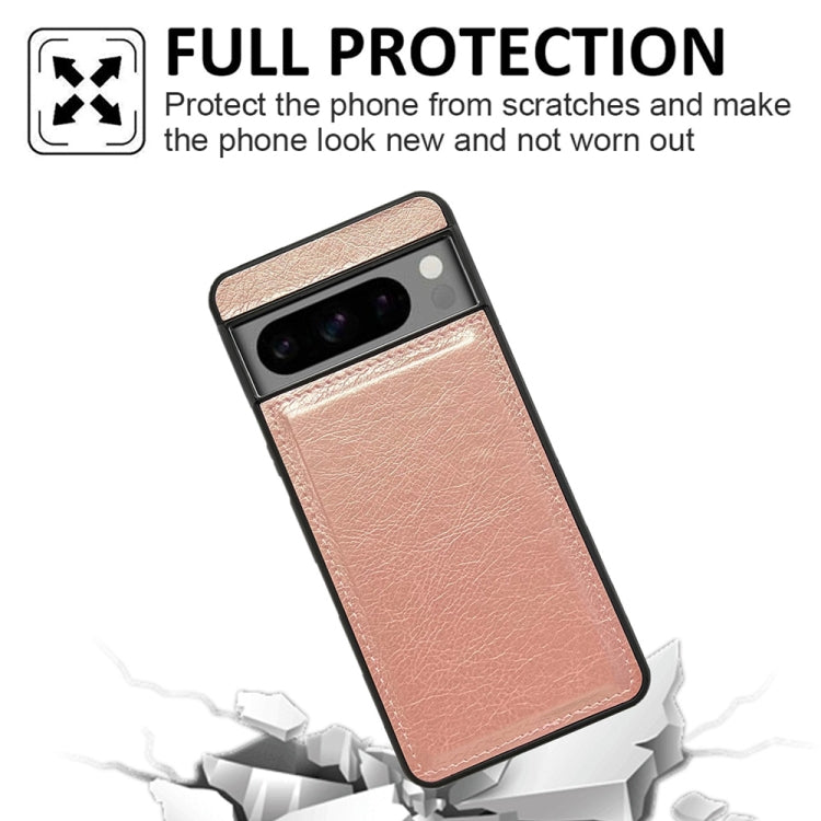 For Google Pixel 9 Pro XL Cowhide Texture Back Cover Phone Case(Rose Gold)