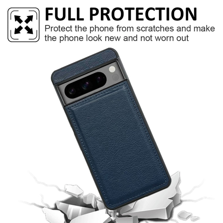 For Google Pixel 9 Pro XL Cowhide Texture Back Cover Phone Case(Royal Blue)