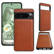 For Google Pixel 9 Pro XL Cowhide Texture Back Cover Phone Case(Brown)