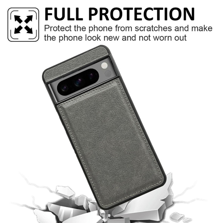 For Google Pixel 9 / Pixel 9 Pro Cowhide Texture Back Cover Phone Case(Grey)