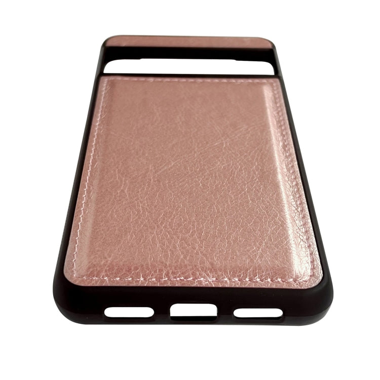For Google Pixel 9 / Pixel 9 Pro Cowhide Texture Back Cover Phone Case(Rose Gold)