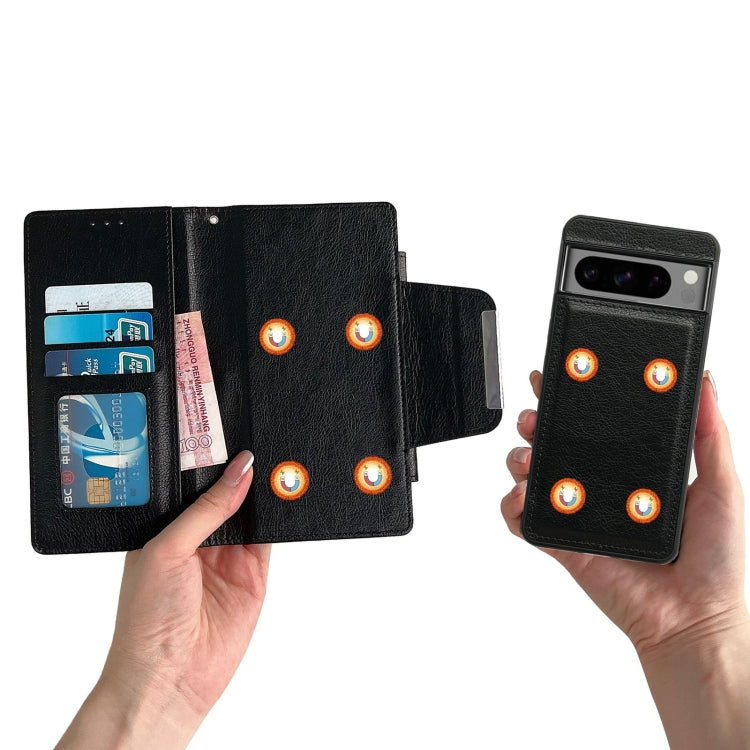 For Google Pixel 9 Pro XL Multifunctional 7-Card Wallet Leather Phone Case(Black)