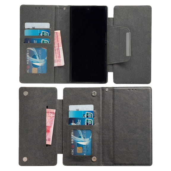 For Google Pixel 9 Pro XL Multifunctional 7-Card Wallet Leather Phone Case(Grey)