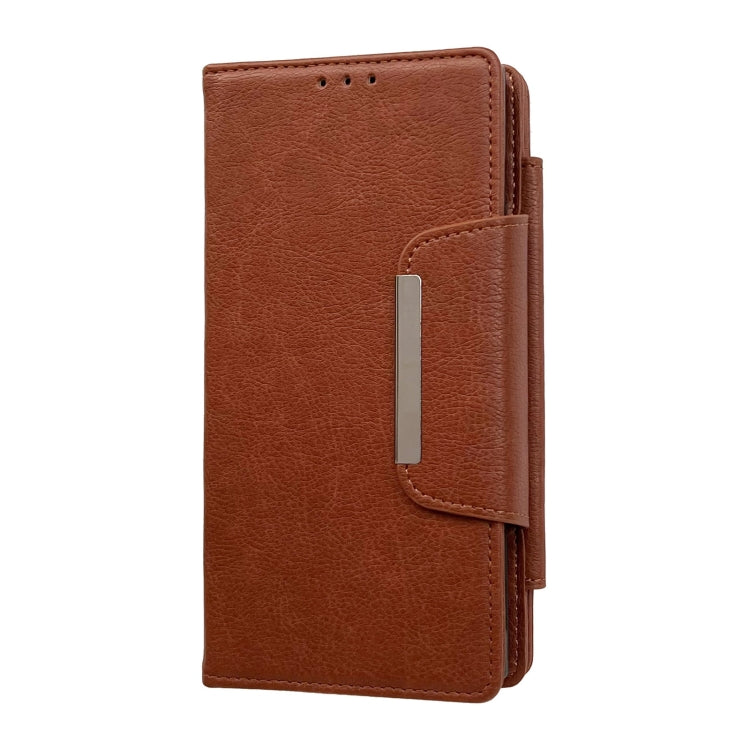 For Google Pixel 9 Pro XL Multifunctional 7-Card Wallet Leather Phone Case(Brown)