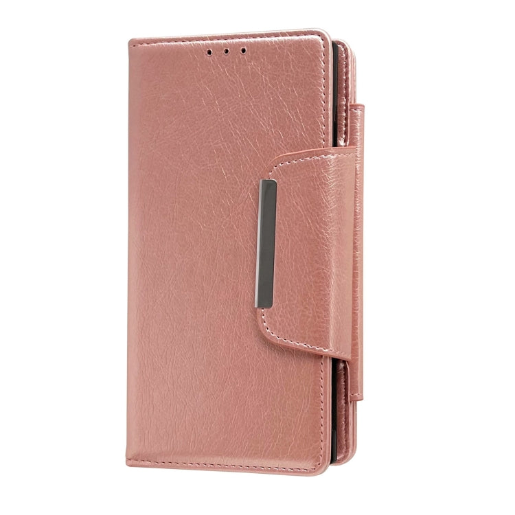 For Google Pixel 9 / Pixel 9 Pro Multifunctional 7-Card Wallet Leather Phone Case(Rose Gold)