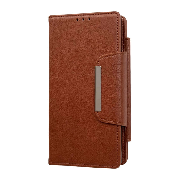 For Google Pixel 9 / Pixel 9 Pro Multifunctional 7-Card Wallet Leather Phone Case(Brown)