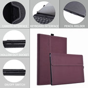 For Microsoft Surface Pro 10 Cloth Texture PC Tablet Protective Case(Wine Red)