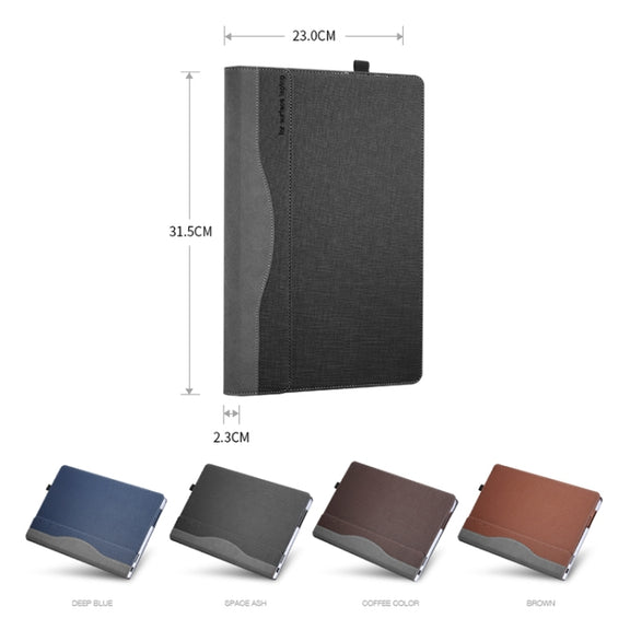 For Microsoft Surface Laptop 6 15 inch Laptop PU Leather Protective Case(Coffee Color)