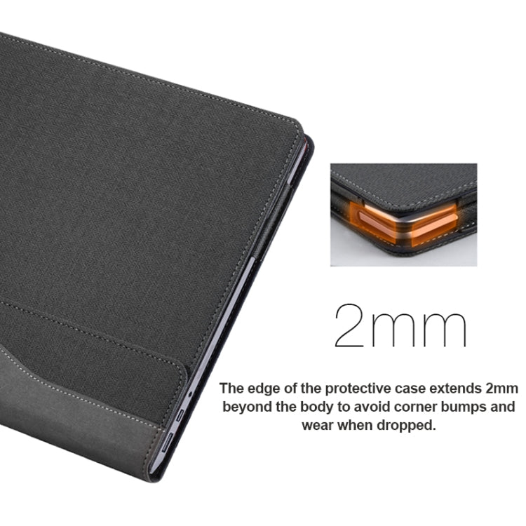 For Microsoft Surface Laptop 6 15 inch Laptop PU Leather Protective Case(Deep Blue)