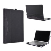 For Microsoft Surface Laptop 6 15 inch Cloth Texture Laptop Leather Case With Stand Function(Black)