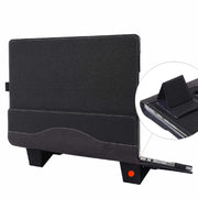For Microsoft Surface Laptop 6 13.5 inch Cloth Texture Laptop Leather Case With Stand Function(Black)