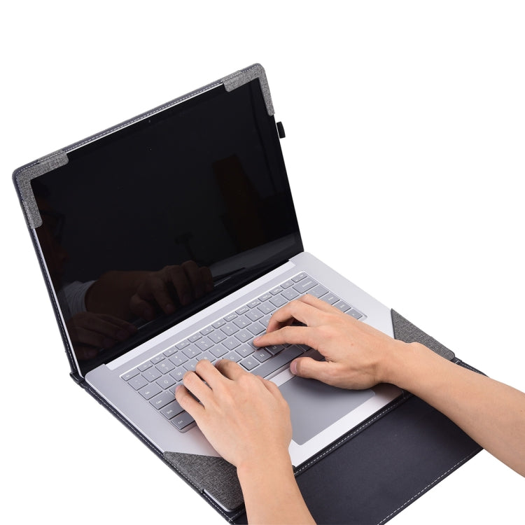 For Lenovo ThinkPad X1 Carbon Gen 8 Cloth Texture Laptop Leather Protective Case(Space Ash)