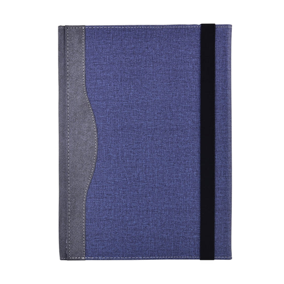 For Lenovo ThinkPad X1 Carbon Gen 8 Cloth Texture Laptop Leather Protective Case(Deep Blue)