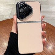 For Huawei Pura 70 Pro Electroplating Oblique Texture Shockproof Phone Case(Gold)