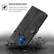 For Motorola Edge 5G 2024 Skin Feel Crocodile Magnetic Clasp Leather Phone Case(Black)