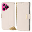 For Huawei Pura 70 5G Crossbody Chain Leather Phone Case(White) - free shipping - PMC Jewellery - Order now!