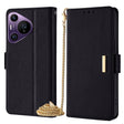 For Huawei Pura 70 Pro / 70 Pro+ 5G Crossbody Chain Leather Phone Case(Black) - Huawei Cases by PMC Jewellery | Online Shopping South Africa | PMC Jewellery | Buy Now Pay Later Mobicred