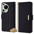 For Huawei Pura 70 Ultra 5G Crossbody Chain Leather Phone Case(Black) - Huawei Cases by PMC Jewellery | Online Shopping South Africa | PMC Jewellery | Buy Now Pay Later Mobicred