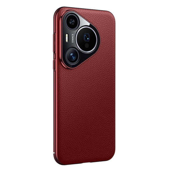 For Huawei Pura 70 Pro / Pro+ Litchi Texture Genuine Leather Phone Case(Red)