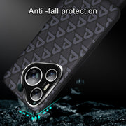 For Huawei Pura 70 Plain Leather Printed Cooling Phone Case(Black)