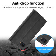 For iPhone 16e LC.IMEEKE Strong Magnetism Microfiber Leather Phone Case(Black)