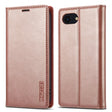 For iPhone 16e LC.IMEEKE Strong Magnetism Microfiber Leather Phone Case(Rose Gold) - iPhone 16e Cases by LC.IMEEKE | Online Shopping South Africa | PMC TechLife | Buy Now Pay Later Mobicred