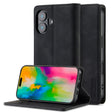 For iPhone 16 LC.IMEEKE Strong Magnetism Microfiber Leather Phone Case(Black) - iPhone 16 Cases by LC.IMEEKE | Online Shopping South Africa | PMC TechLife | Buy Now Pay Later Mobicred