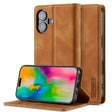 For iPhone 16 LC.IMEEKE Strong Magnetism Microfiber Leather Phone Case(Brown) - iPhone 16 Cases by LC.IMEEKE | Online Shopping South Africa | PMC TechLife | Buy Now Pay Later Mobicred