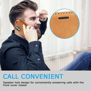For iPhone 16 LC.IMEEKE Strong Magnetism Microfiber Leather Phone Case(Brown)