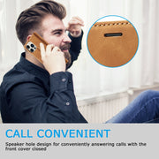 For iPhone 16 Pro LC.IMEEKE Strong Magnetism Microfiber Leather Phone Case(Brown)