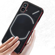 For Nothing Phone 2 Aurora Series Lens Protector + Metal Frame Protective Phone Case(Silver)