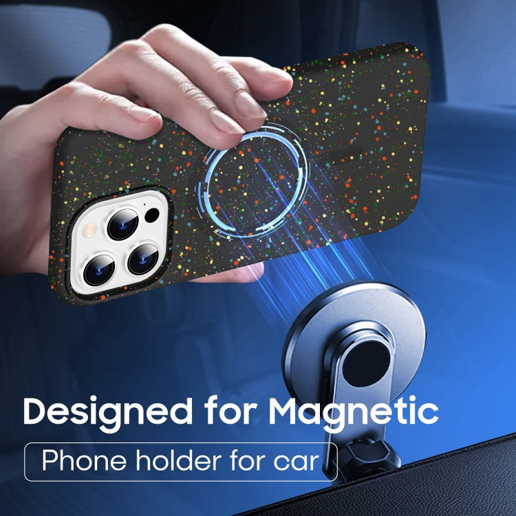 For iPhone 16 Colorful Frosted Magsafe PC Hybrid TPU Phone Case(Blue)