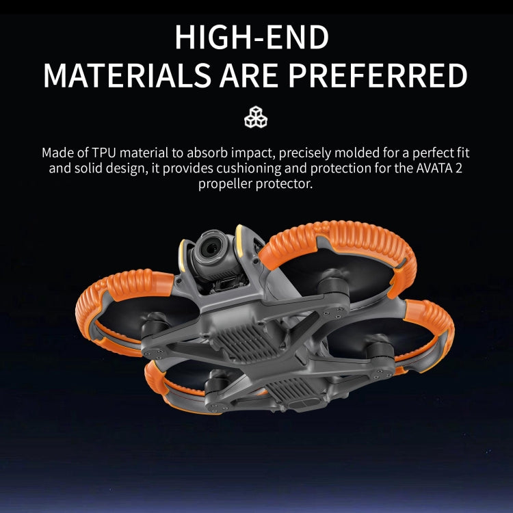For DJI AVATA 2 STARTRC Propeller TPU Protective Guard Anti-collision Ring Cover(Fluorescent Green)